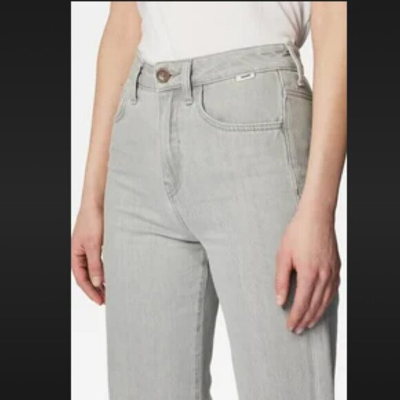 MAVI Victoria High Rise Wide Legs Light Grey Stone wash Denim 100% Cotton sz 26 - Picture 9 of 15